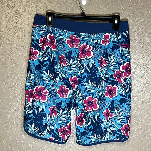 Tommy Bahama swim trunks navy pink floral 30 - Picture 2 of 7